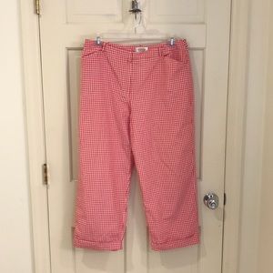 Talbots Red & White Checked Pants